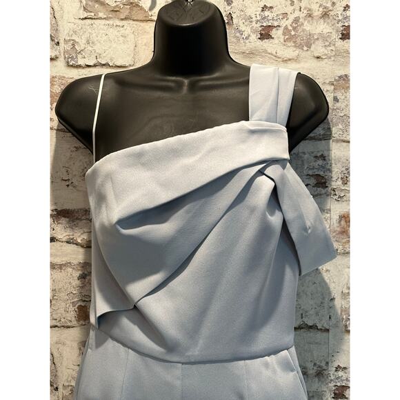 REISS Mandi Silver Lake One-Shoulder wedding guest semi formal Jumpsuit size 4 - Picture 6 of 13